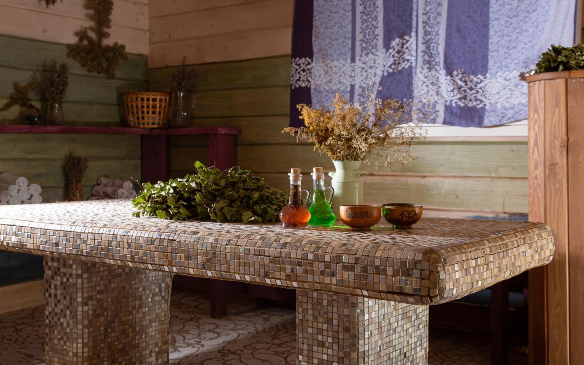 Rixos Borovoe Hotel Shchūchīnsk Екстериор снимка A stone table in a sauna